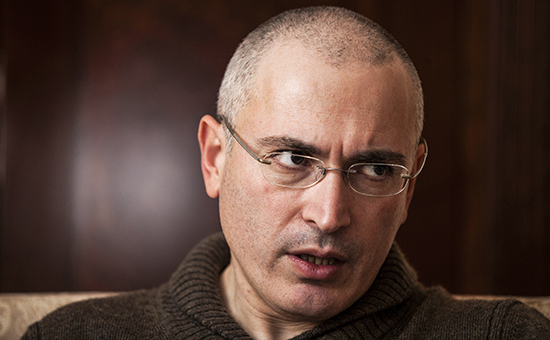 FILE PHOTO: Mikhail Khodorkovsky, former oil tycoon and main owner of Yukos Oil Co., speaks during a Bloomberg interview at the Hotel Adlon in Berlin, Germany, on Monday, Dec. 23, 2013. Former majority owners of Yukos Oil Co. said they won a landmark $50 billion award against Russia for the confiscation of what was once the nation's largest oil company. Photographer: Bartek Sadowski/Bloomberg via Getty Images